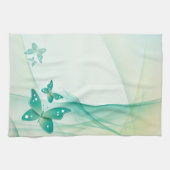 シアリーグリーンバタフライベールAmerican MoJoキット キッチンタオル (横)