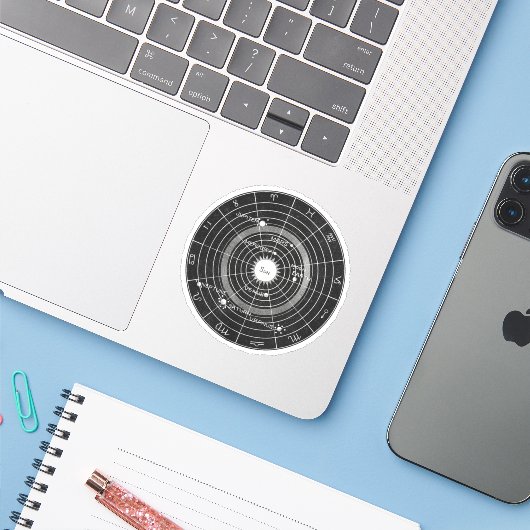 シアルウィスパー〔占星術の〕十二宮図ヴィンテージ シール (ノートパソコンとiPhone)