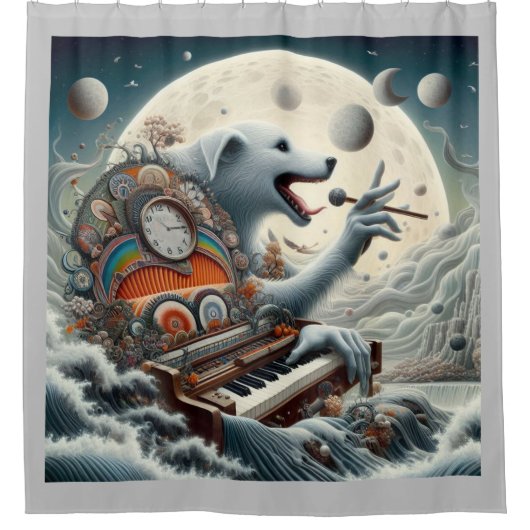 シアルカニスピアニスト シャワーカーテン (正面)