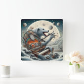 シアルカニスピアニスト スクエア壁時計 (ホーム)