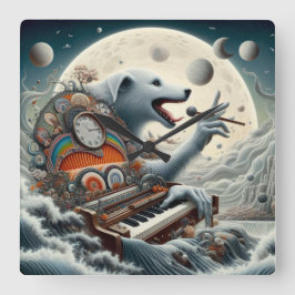 シアルカニスピアニスト スクエア壁時計