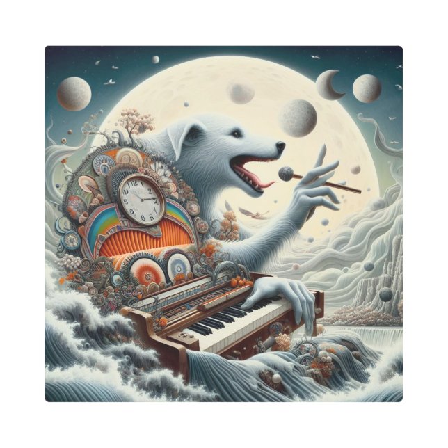 シアルカニスピアニスト メタルプリント (正面)