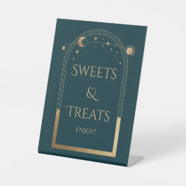 シアルグリーン金ゴールド誕生日スイーツ&トリート 台座サイン