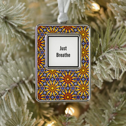 シアルサンカスタムマントラ シルバープレートフレームオーナメント (ツリー)