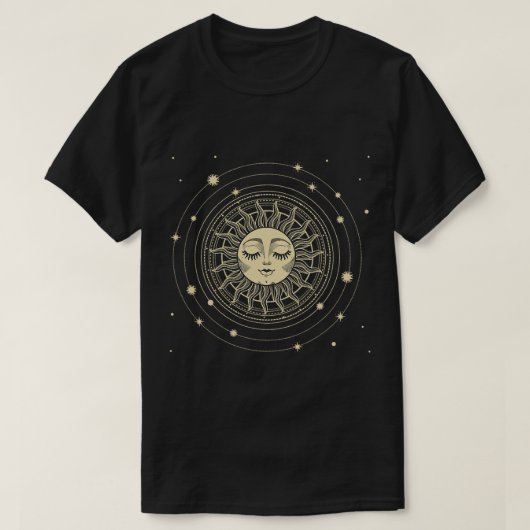 シアルサンタロットカード占星術〔占星術の〕十二宮図アストロロ Tシャツ (デザイン正面)