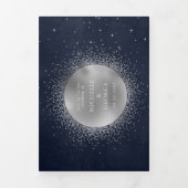 シアルシルバームーントリフォールド結婚式招待状 三つ折り招待状 (カバー)