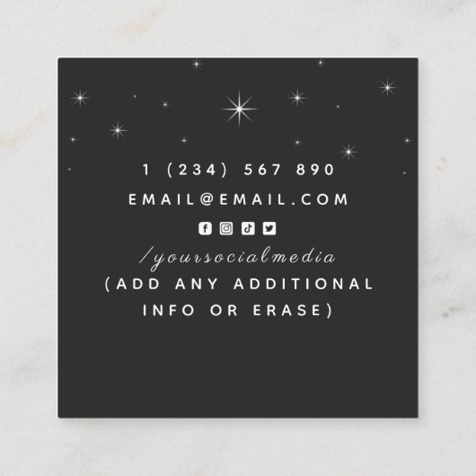 シアルジェムムーンジュエリーデザイナー スクエア名刺 (裏面)