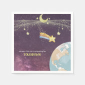 シアルスターカスタムタイポグラフィカワイイシンプル スタンダードカクテルナプキン (正面)