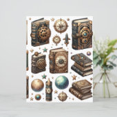 シアルスチームパンクブックエフェメラスクラップブック紙 (スタンド正面)