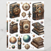 シアルスチームパンクブックエフェメラスクラップブック紙 (正面)