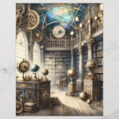 シアルスチームパンク図書館スクラップブック紙 (正面)