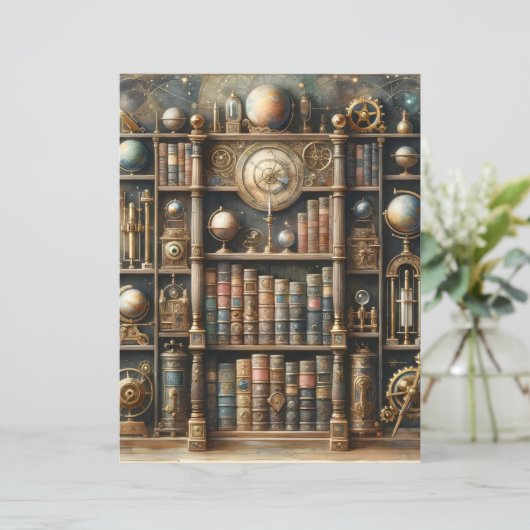 シアルスチームパンク図書館スクラップブック紙 (スタンド正面)