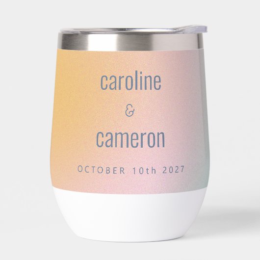 シアルパステルブルーピンク粒子グラディエント結婚ズ (左面)