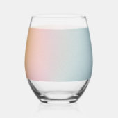シアルパステルブルーピンク粒子グラディエント結婚ズ ステムなしワイングラス (裏面)