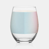 シアルパステルブルーピンク粒子グラディエント結婚ズ ステムなしワイングラス (右)