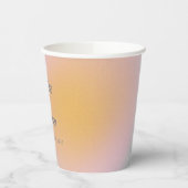 シアルパステルブルーピンク粒子グラディエント結婚ズ 紙コップ (左)