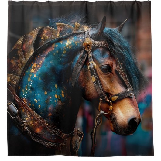 シアルパティナ威厳のあるウマ シャワーカーテン (正面)