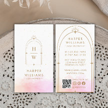 シアルピンクモノグラムヨガインストラクターQRコード