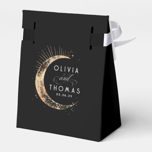 シアルブラックと金ゴールド結婚の感謝 フェイバーボックス (裏面サイド)