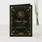 シアルブラックタロット結婚の写真ありがとう 箔グリーティングカード (正面)