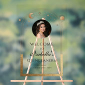 シアルブラック金ゴールドキンセアニラ誕生日ウェルカム アクリルサイン (ニュートラル)