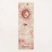 シアルブルゴーニュ赤面と金ゴールド名前をカスタムする ヨガマット (正面)