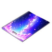 シアルブルーとピンクの銀河系名前をカスタムする ノートブック (左側)