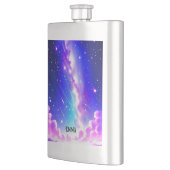 シアルブルーとピンクの銀河系名前をカスタムする フラスク (左)
