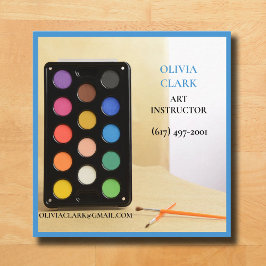 シアルブルーアーティスト/チューター/教育者アート先生 スクエア名刺