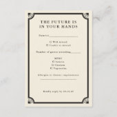 シアルボホタロットウェディングRSVPカード エンクロージャーカード (裏面)