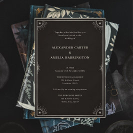 シアルボホタロットスターブラック結婚式招待状 招待状