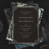 シアルボホタロットスターブラック結婚式招待状 招待状