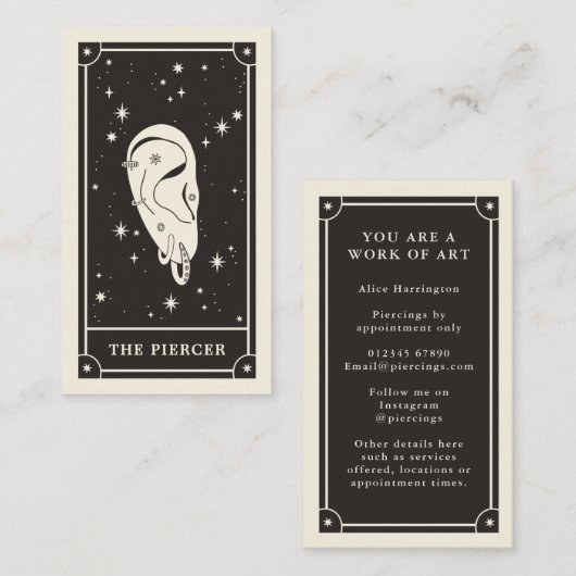 シアルボホタロットピアサー名刺 名刺 (正面/裏面)