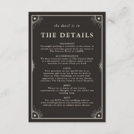 シアルボホタロット結婚の詳細招待状カード エンクロージャーカード