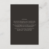 シアルボホタロット結婚の詳細招待状カード エンクロージャーカード (裏面)