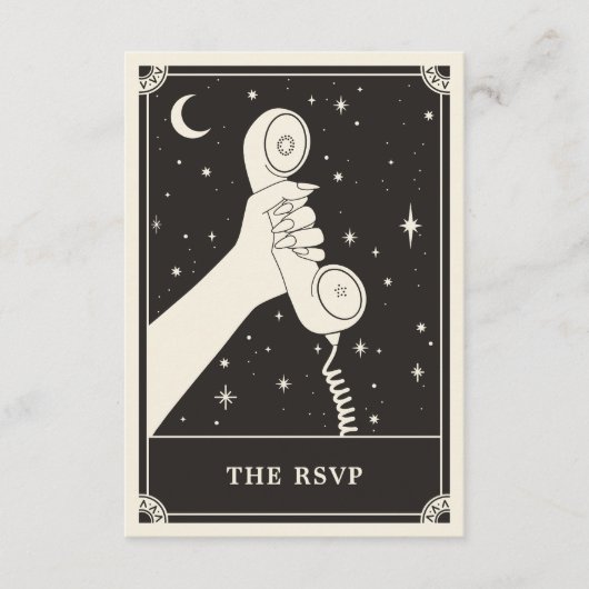 シアルボホタロット電話ウェディングRSVPカード エンクロージャーカード (正面)