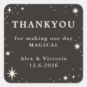 シアルボホ結婚式の引き出物感謝していおステッカー スクエアシール (正面)