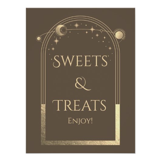 シアルモカ金ゴールド誕生日スイーツ&トリート ポスター (正面)