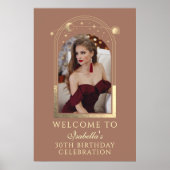 シアルモカ金ゴールド30歳の誕生日へようこそ ポスター (正面)