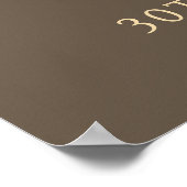 シアルモカ金ゴールド30歳の誕生日へようこそ ポスター (角)