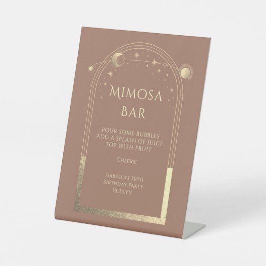 シアルモチャ金ゴールドミモサバーサンムーンスターズ 台座サイン (正面)