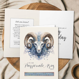 シアルラムファンタジー〔占星術の〕十二宮図シンボルアリーズ誕生日 カード