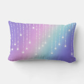 シアルレインボーグリッタードリプス名前をカスタムする ガーリー ランバークッション (裏面)