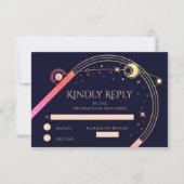 シアルレインボーネイビーブルーサンムーンスターズ宇宙 出欠カード (正面)