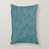 シアンからグレーのテクスチャ形状のモザイク切り出し アクセントクッション (正面(垂直))