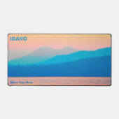 シアンとサーモンのアイダホ デスクマット (正面)