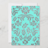 シアンとシルバーの25周年招待状 招待状 (裏面)