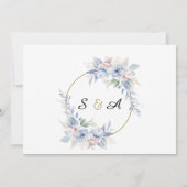 シアンとブラックでのリハーサルのディナー招待 招待状 (裏面)