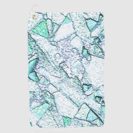 シアンとミントの混合物の石のように粗い ゴルフタオル