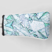 シアンとミントの混合物の石のように粗い ゴルフヘッドカバー (正面)